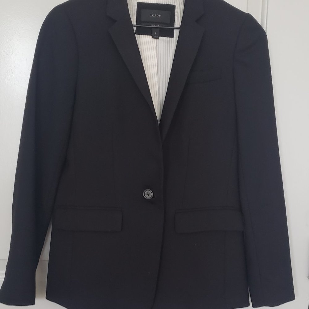 J. Crew Black Regent Wool Blazer in Size 2